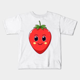 Cute Kawaii Strawberry Kids T-Shirt